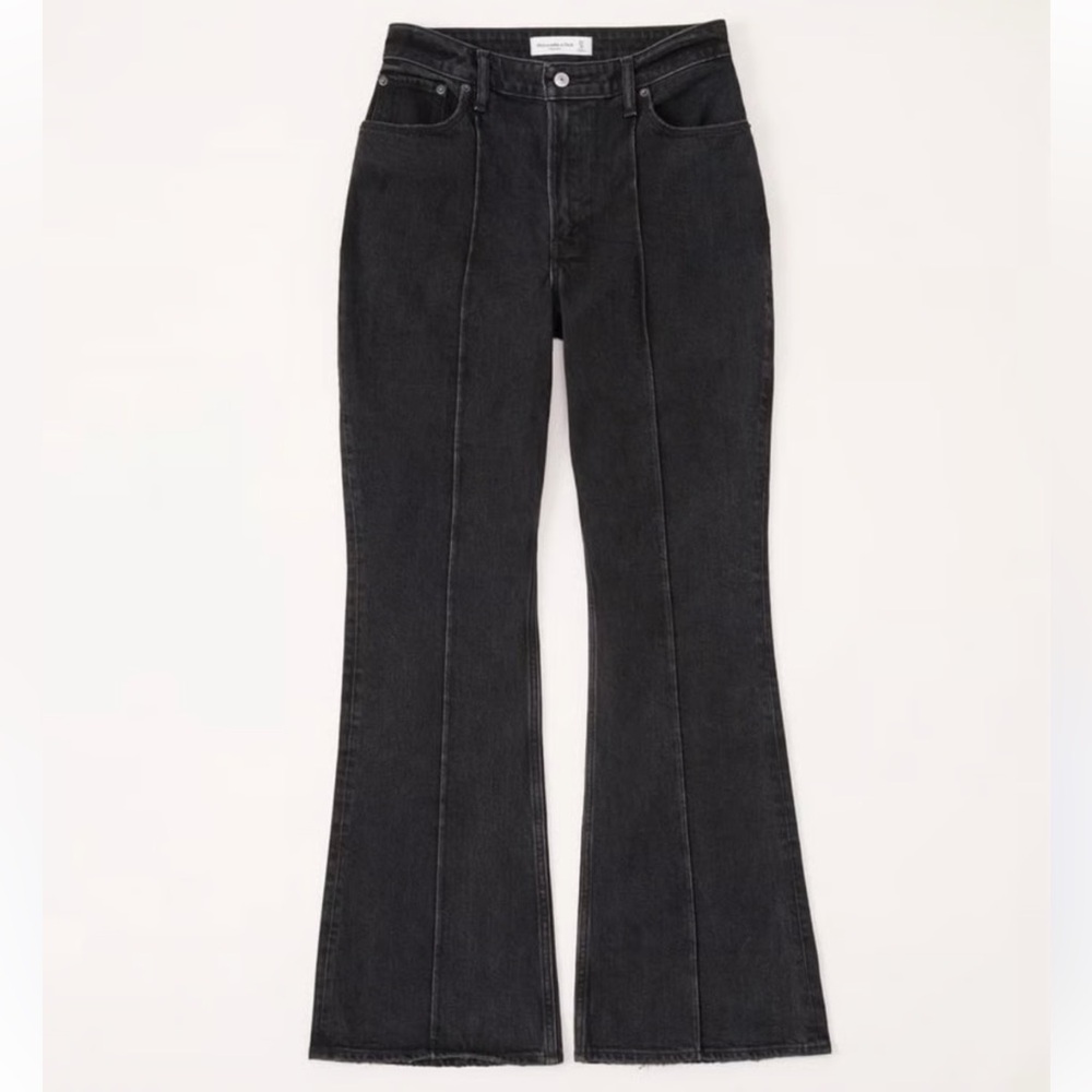 Abercrombie Women's Black Flared Jeans